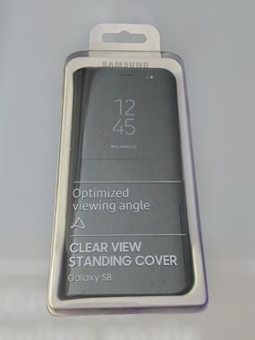 Samsung Clear View Standing Cover Case - Black